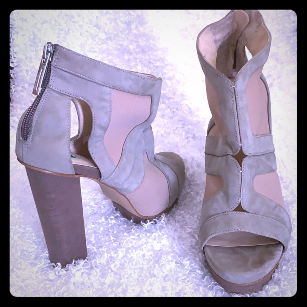 Calvin Klein, sporty peep-toe sandle.